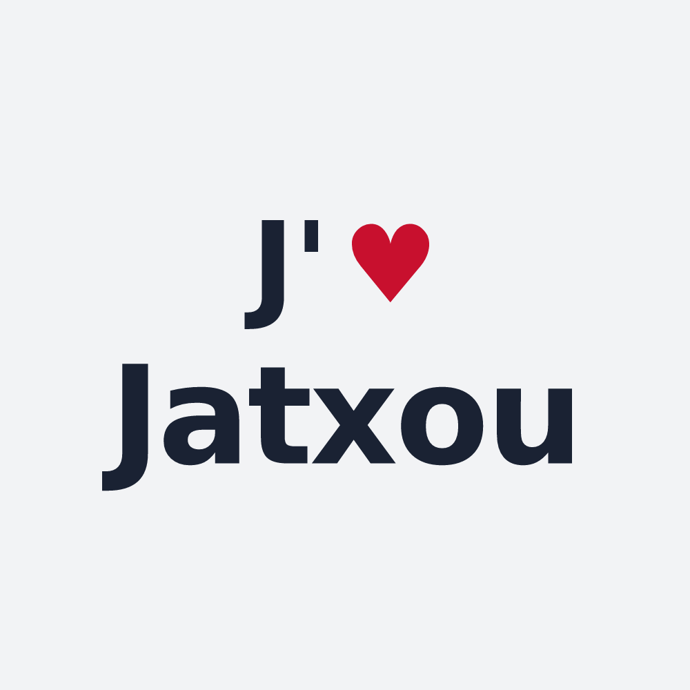 Poster personnalisé Jatxou — design J'aime Jatxou
