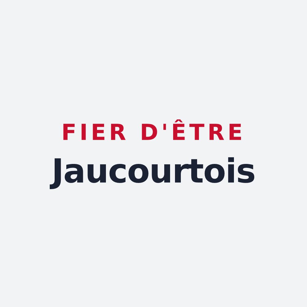 Poster « Fier d'être Jaucourtois » — design pour Jaucourt