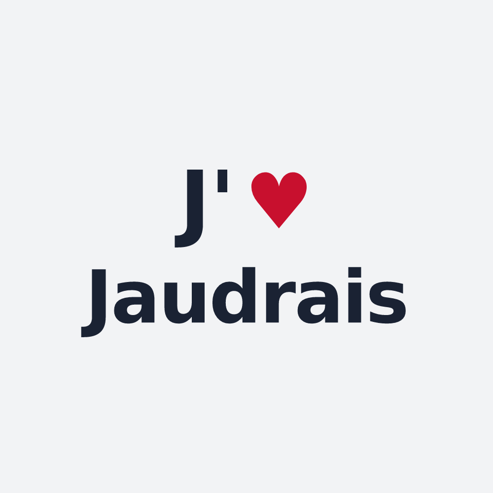 Poster personnalisé Jaudrais — design J'aime Jaudrais