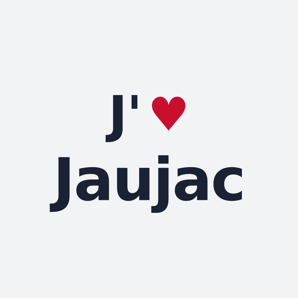 Poster personnalisé Jaujac — design « J'aime Jaujac » imprimé sur le poster