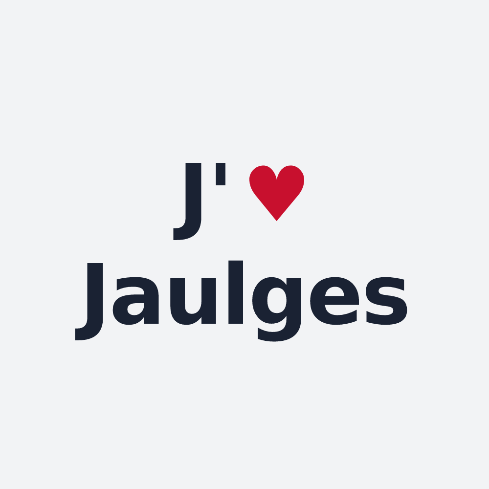 Poster personnalisé Jaulges — design « J'aime Jaulges » imprimé sur le poster