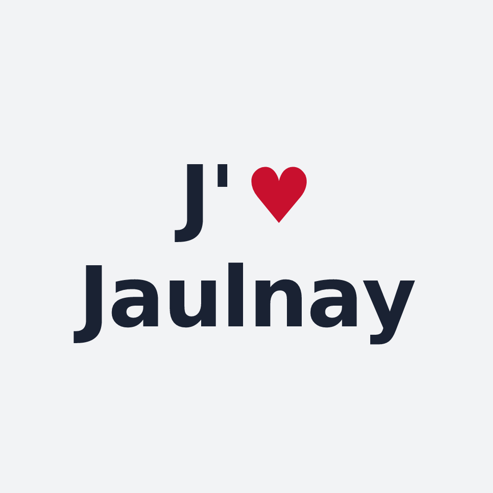 Poster personnalisé Jaulnay — design « J'aime Jaulnay » imprimé sur le poster