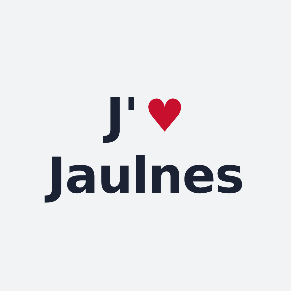 Poster personnalisé Jaulnes — design « J'aime Jaulnes » imprimé sur le poster