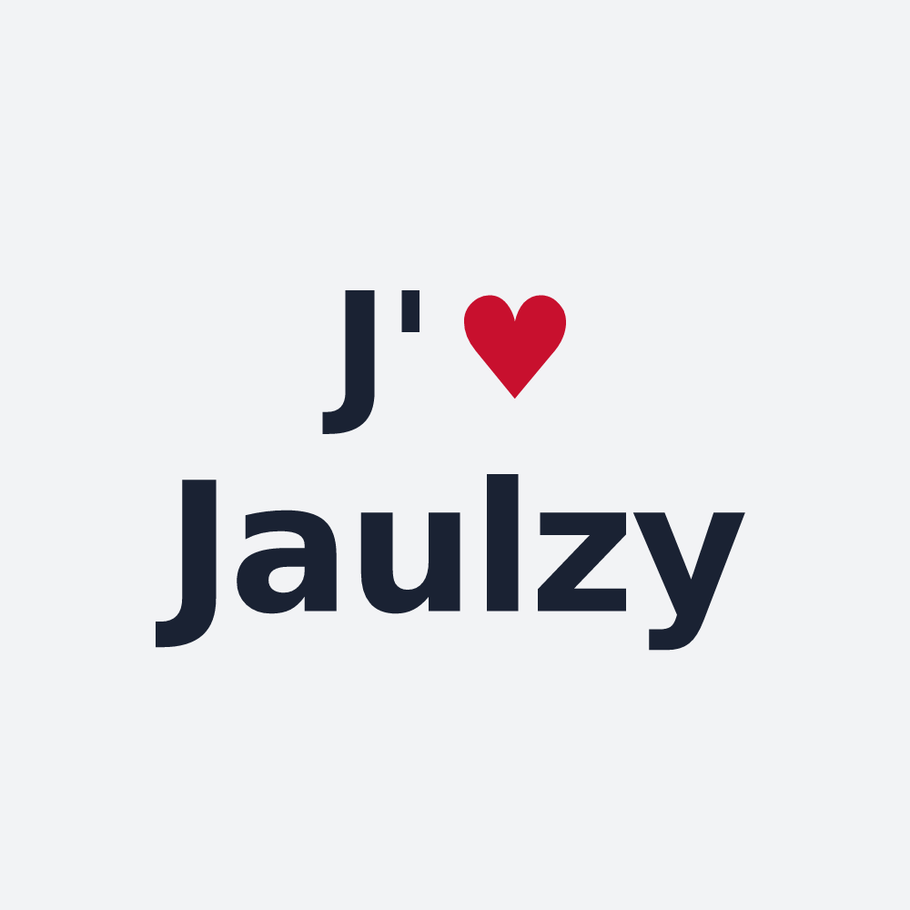 Poster personnalisé Jaulzy — design J'aime Jaulzy