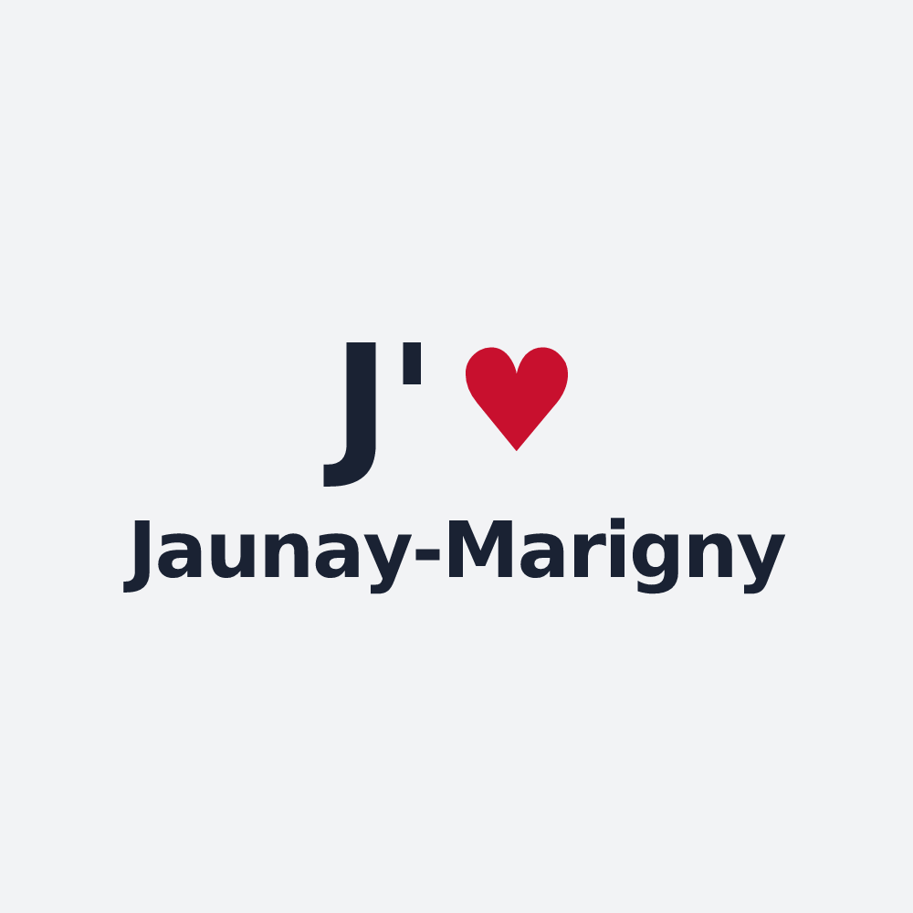 Poster personnalisé Jaunay-Marigny — design J'aime Jaunay-Marigny