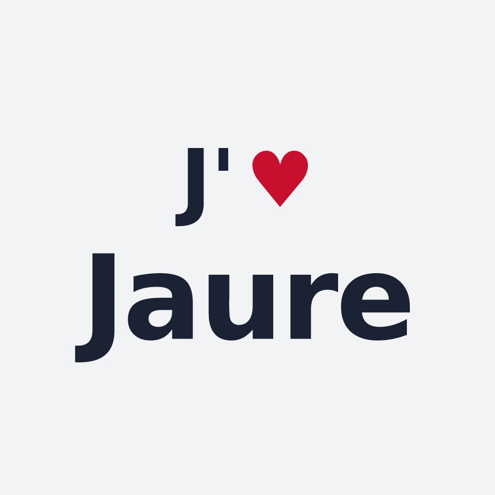 Poster personnalisé Jaure — design « J'aime Jaure » imprimé sur le poster
