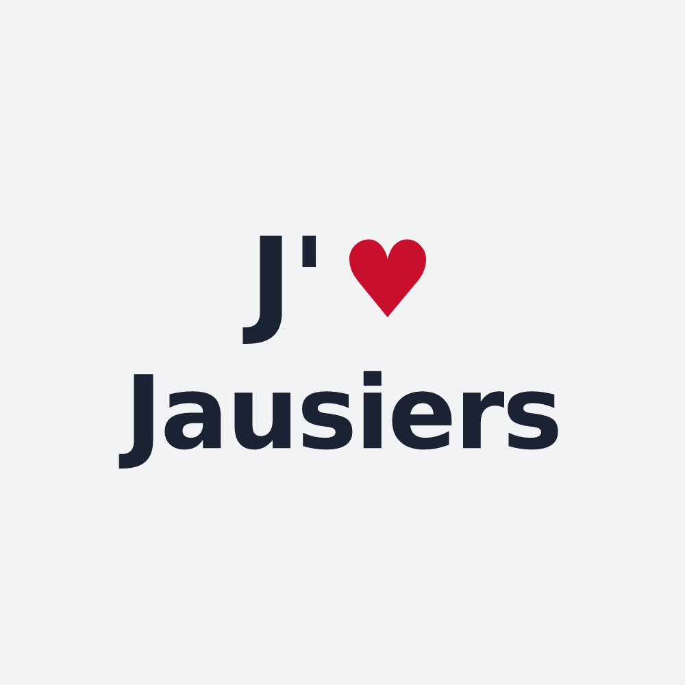 Poster personnalisé Jausiers — design J'aime Jausiers