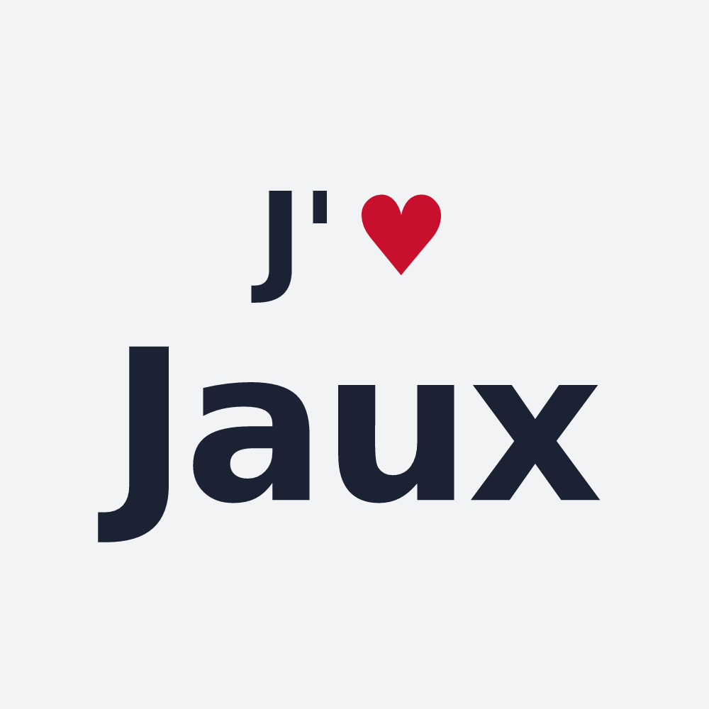 Poster personnalisé Jaux — design « J'aime Jaux » imprimé sur le poster