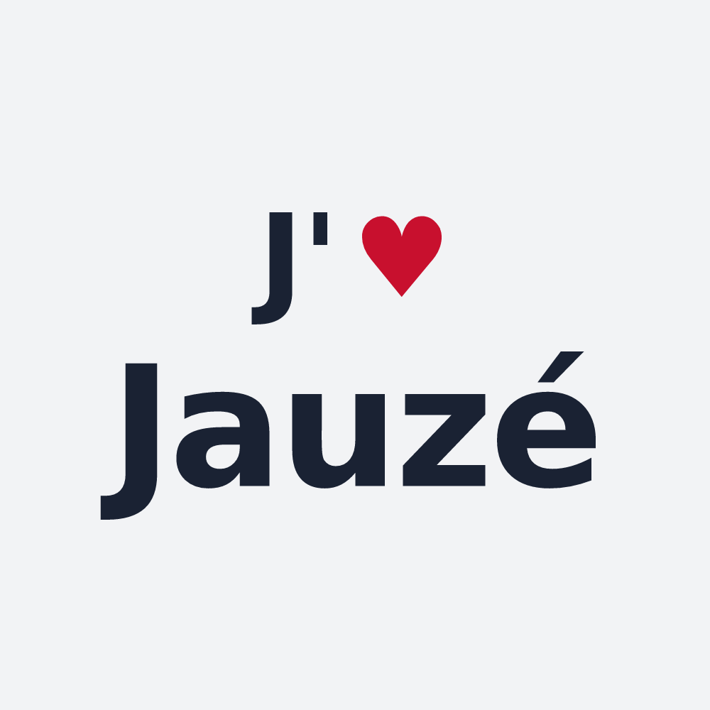 Poster personnalisé Jauzé — design J'aime Jauzé