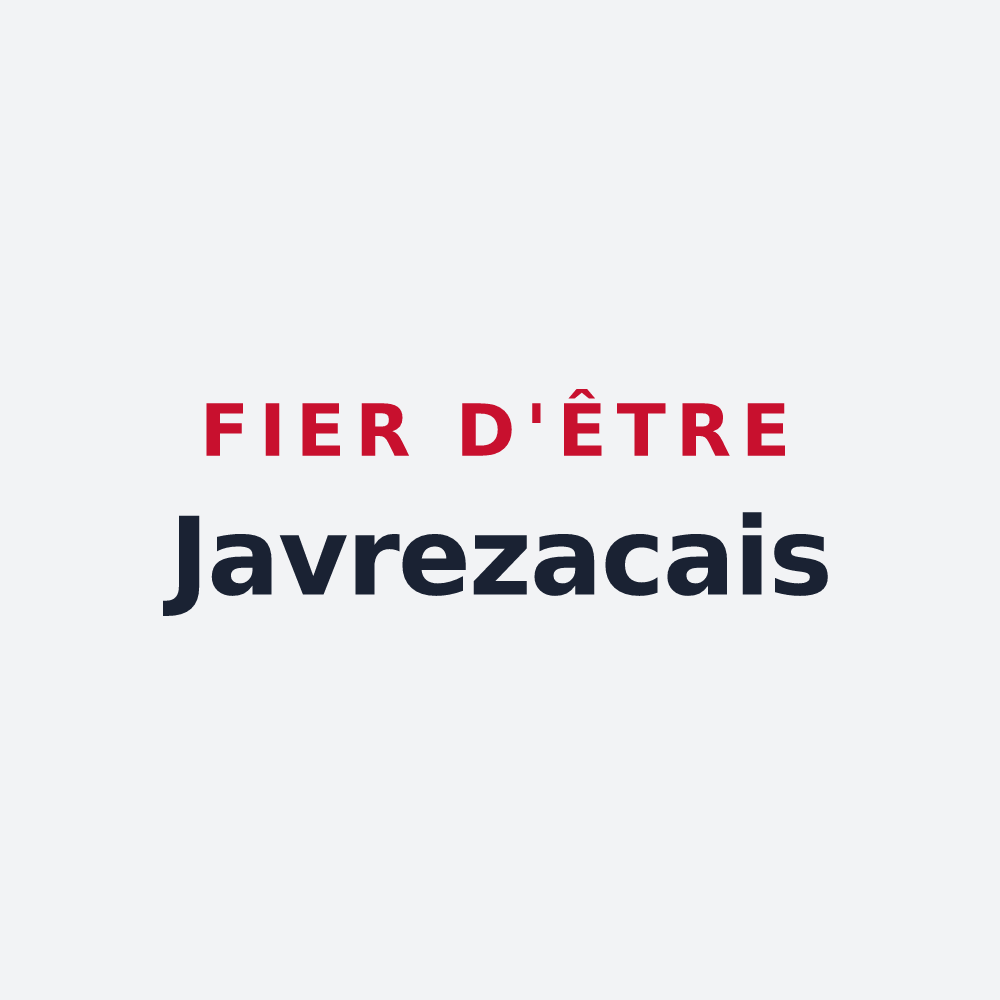 Poster « Fier d'être Javrezacais » — design pour Javrezac
