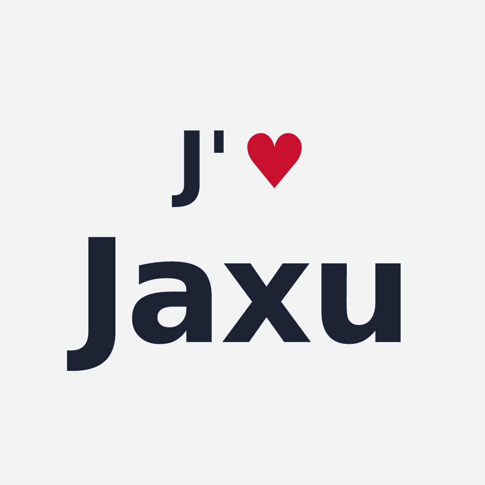 Poster personnalisé Jaxu — design J'aime Jaxu