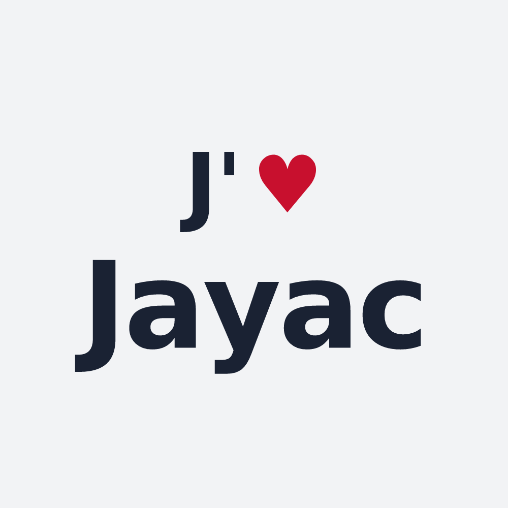 Poster personnalisé Jayac — design J'aime Jayac