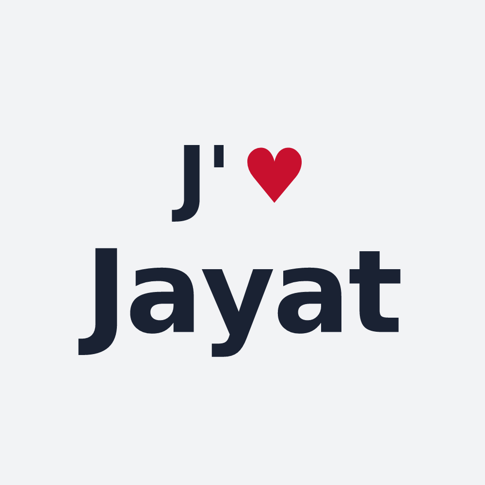 Poster personnalisé Jayat — design J'aime Jayat