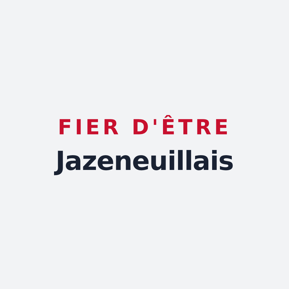 Poster « Fier d'être Jazeneuillais » — design pour Jazeneuil