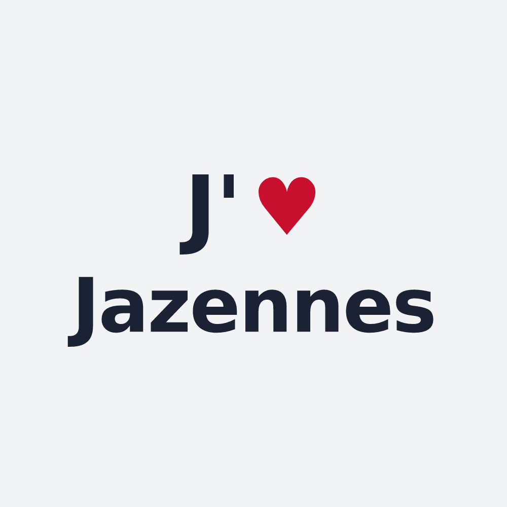 Poster personnalisé Jazennes — design J'aime Jazennes