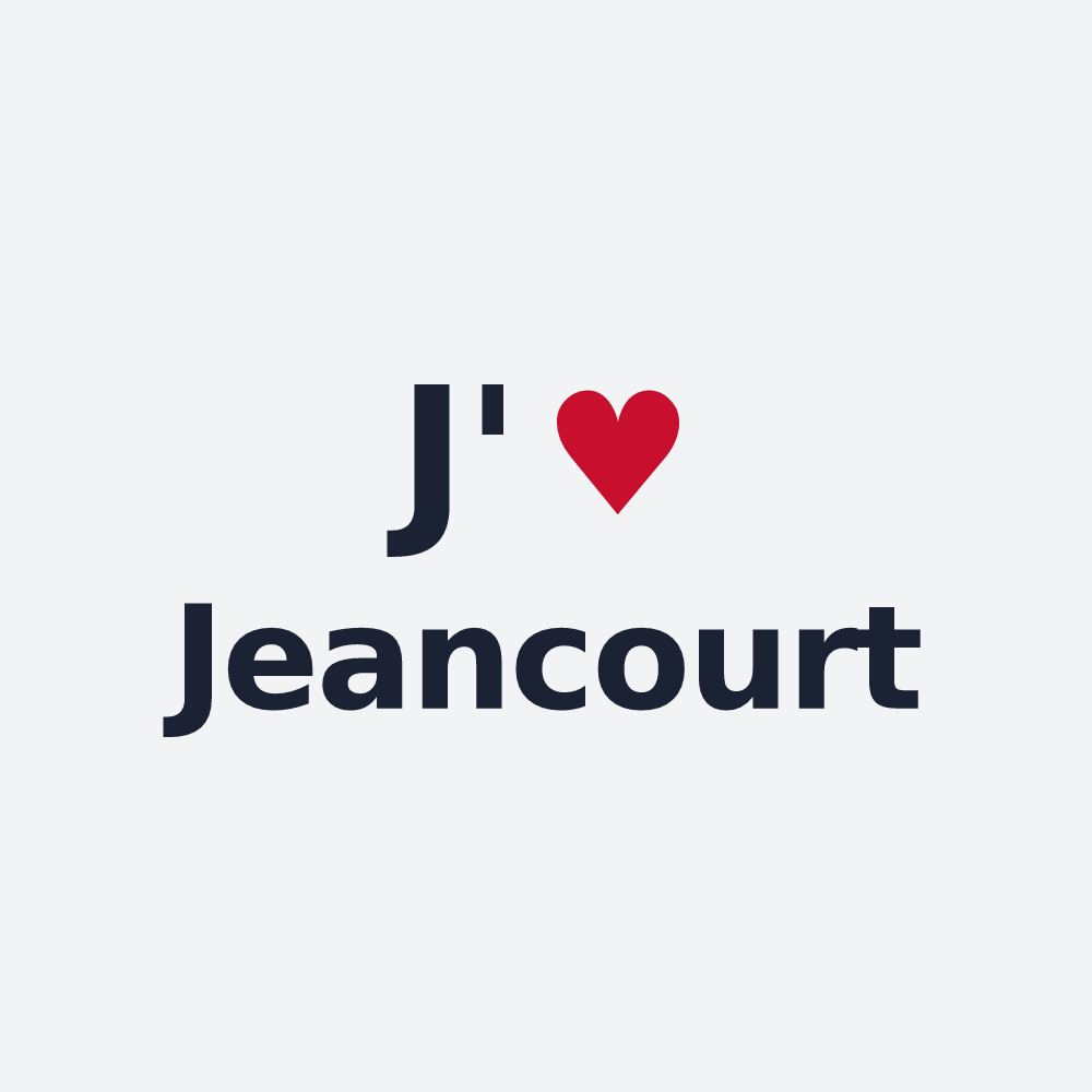 Poster personnalisé Jeancourt — design J'aime Jeancourt