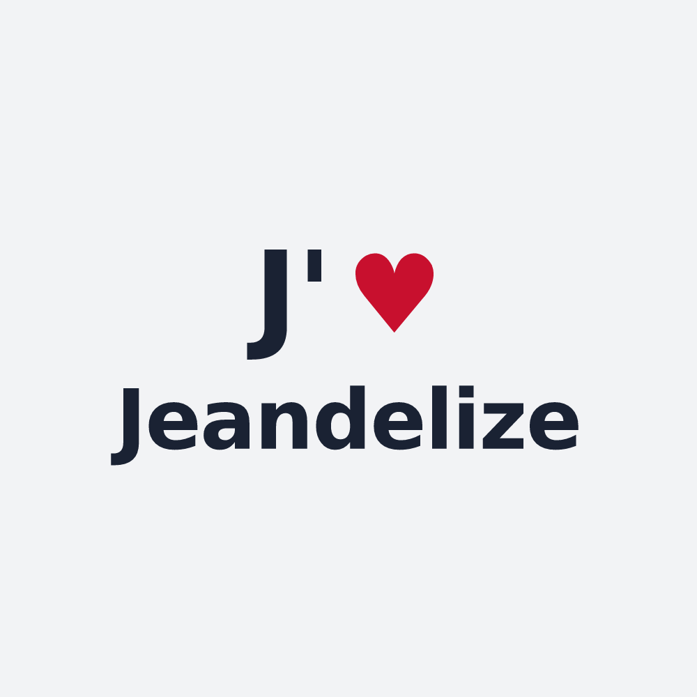 Poster personnalisé Jeandelize — design J'aime Jeandelize