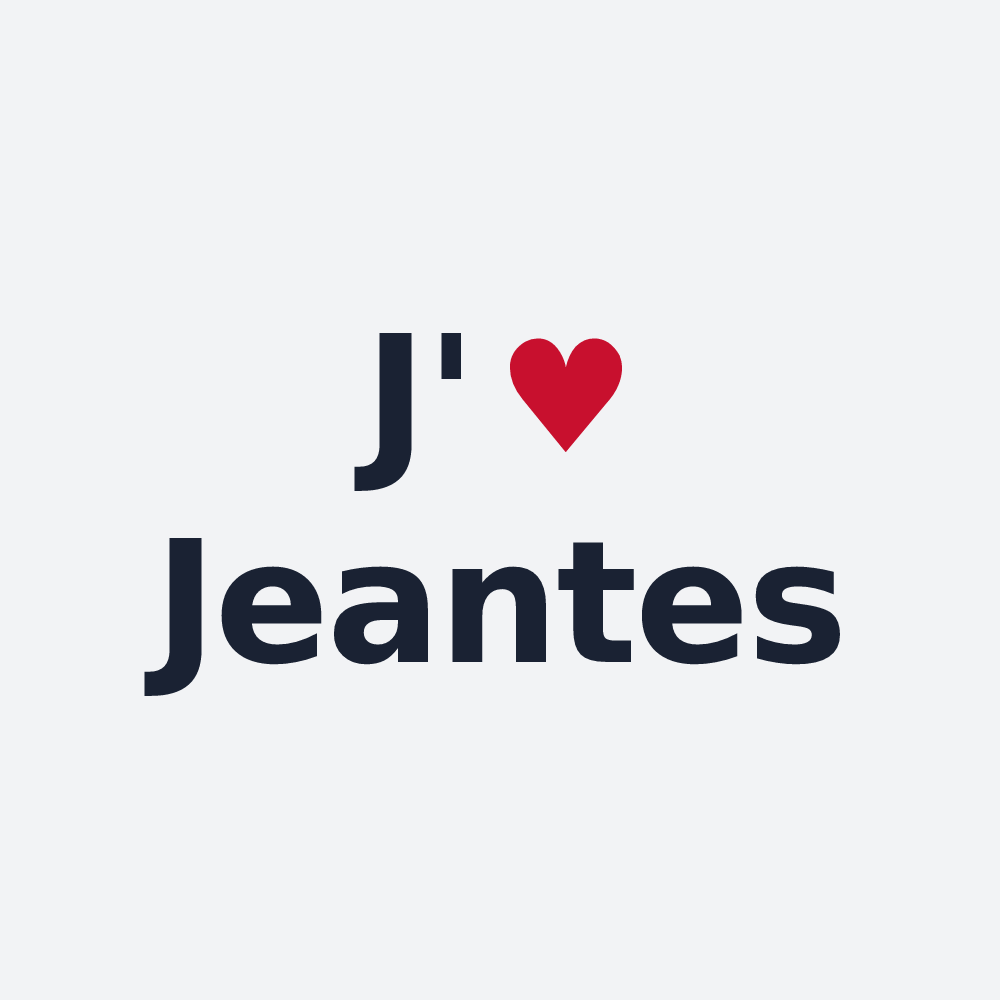 Poster personnalisé Jeantes — design J'aime Jeantes