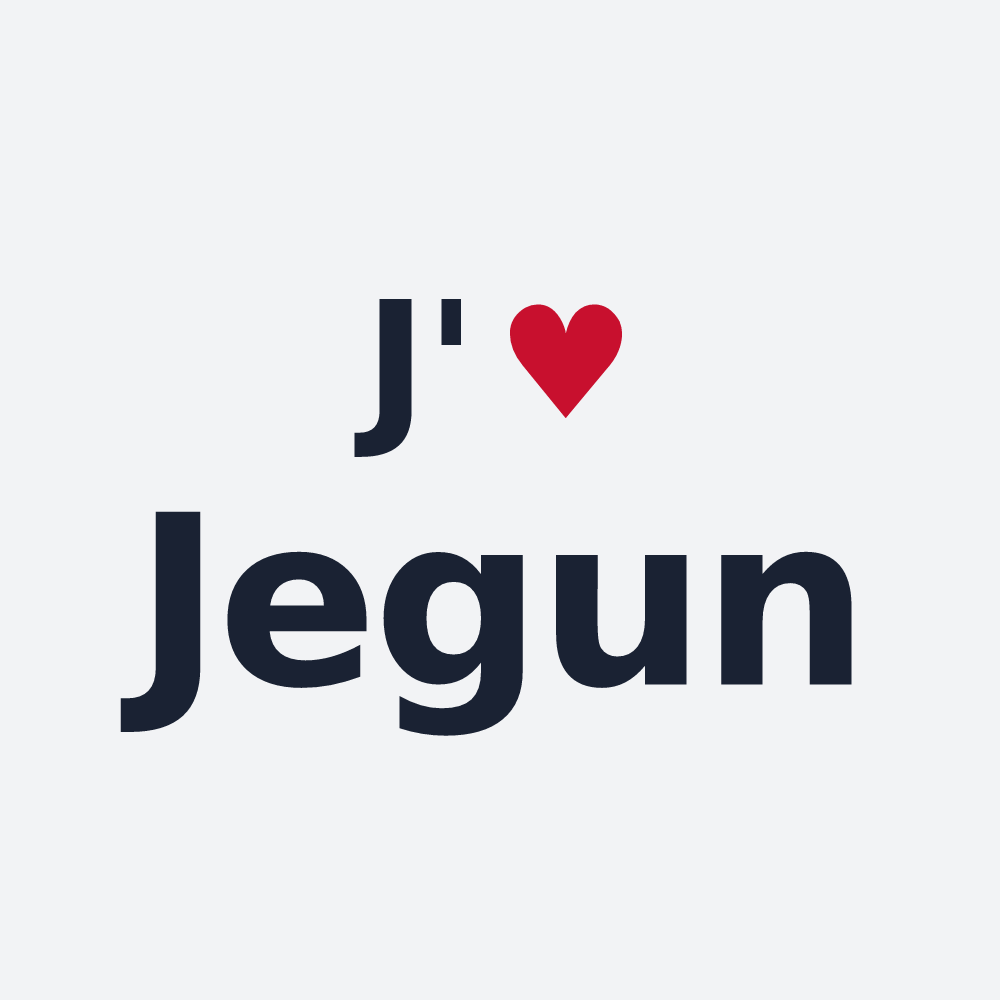 Poster personnalisé Jegun — design J'aime Jegun