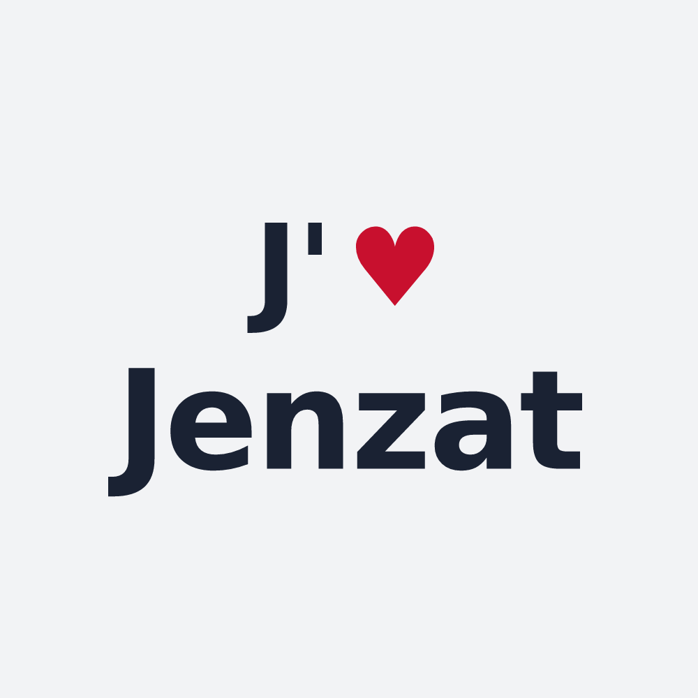 Poster personnalisé Jenzat — design J'aime Jenzat
