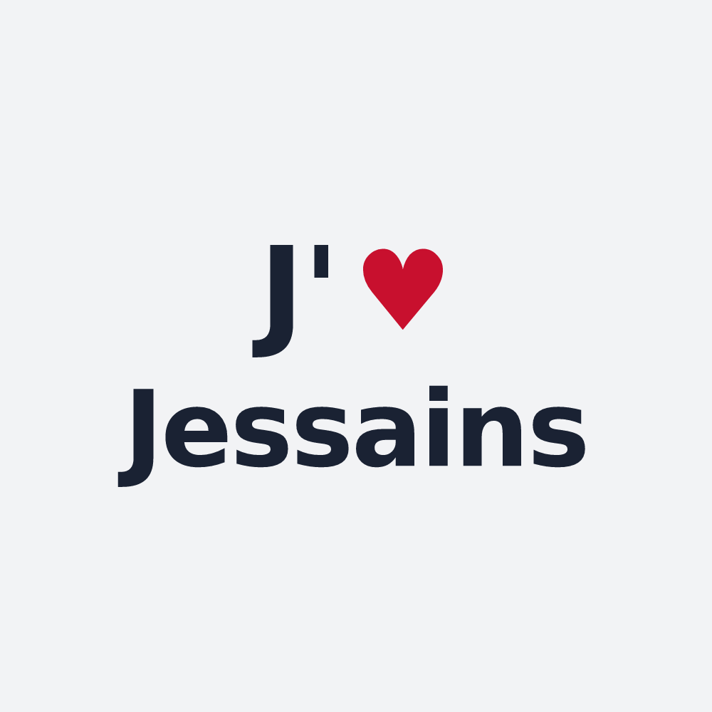 Poster personnalisé Jessains — design J'aime Jessains