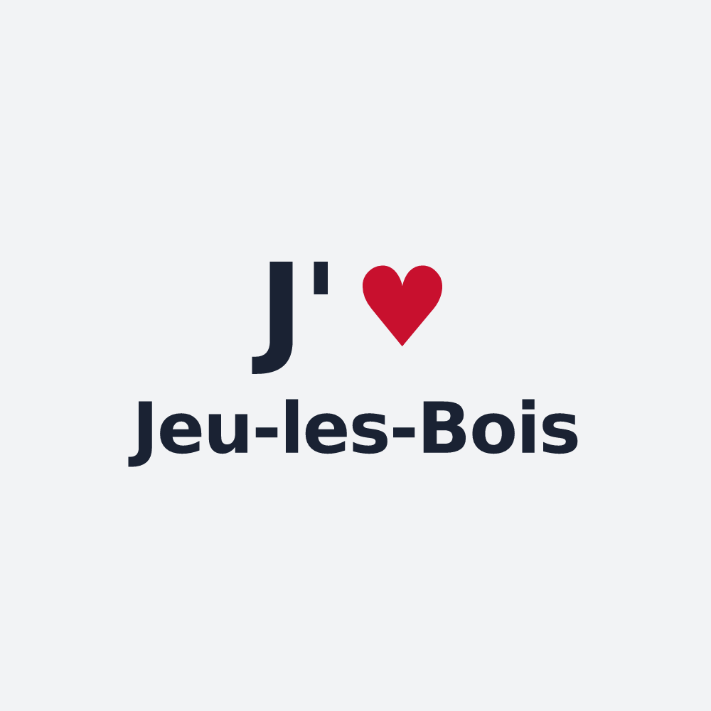 Poster personnalisé Jeu-les-Bois — design J'aime Jeu-les-Bois