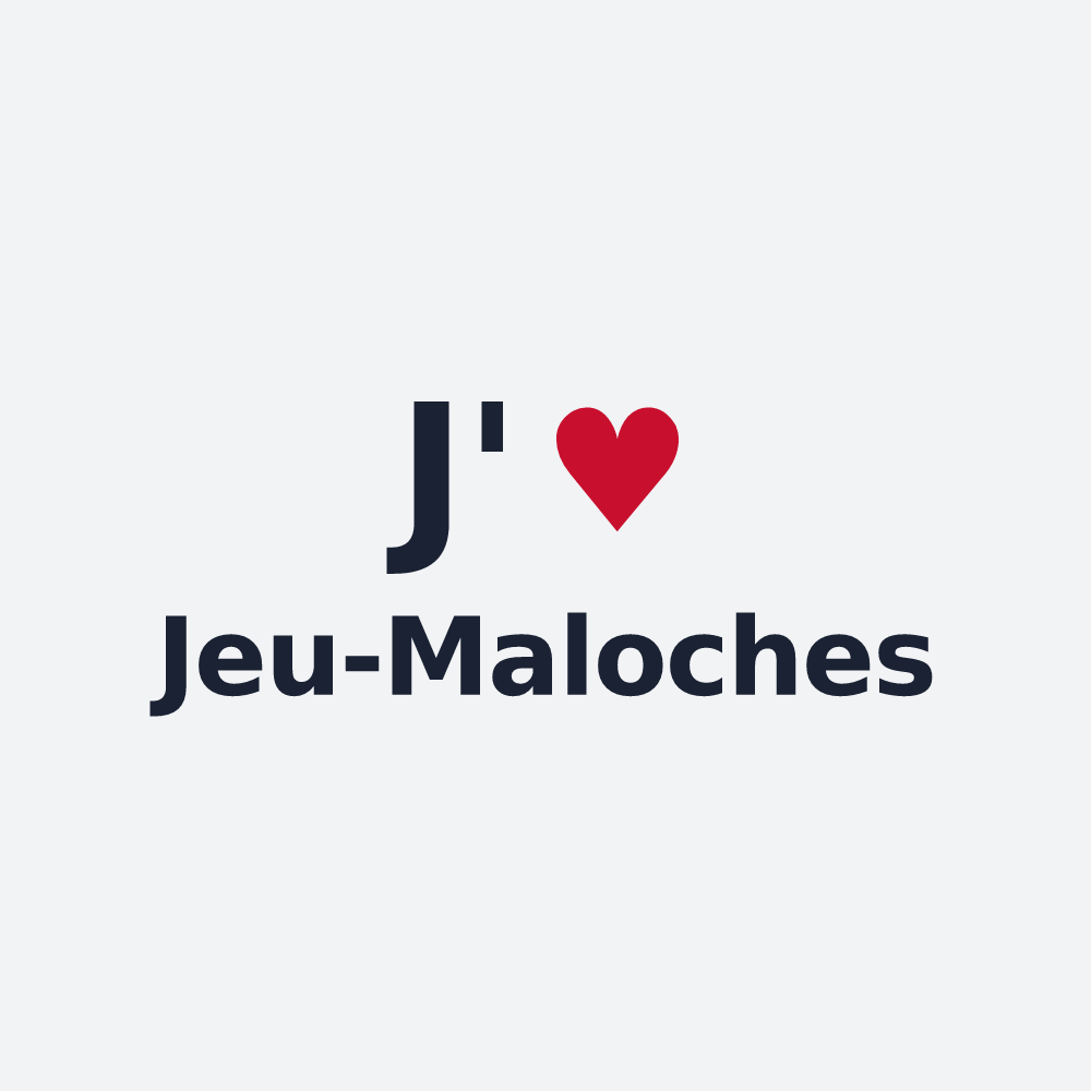 Poster personnalisé Jeu-Maloches — design J'aime Jeu-Maloches