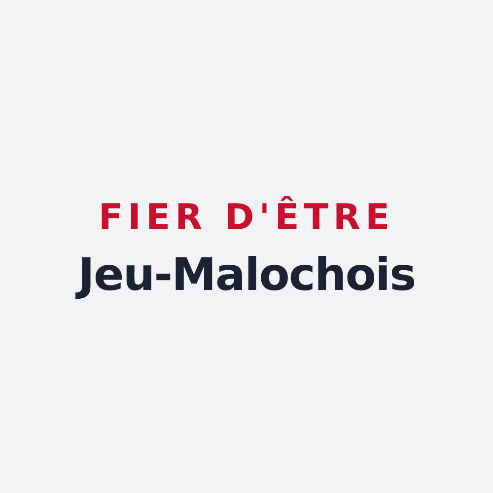 Poster « Fier d'être Jeu-Malochois » — design pour Jeu-Maloches