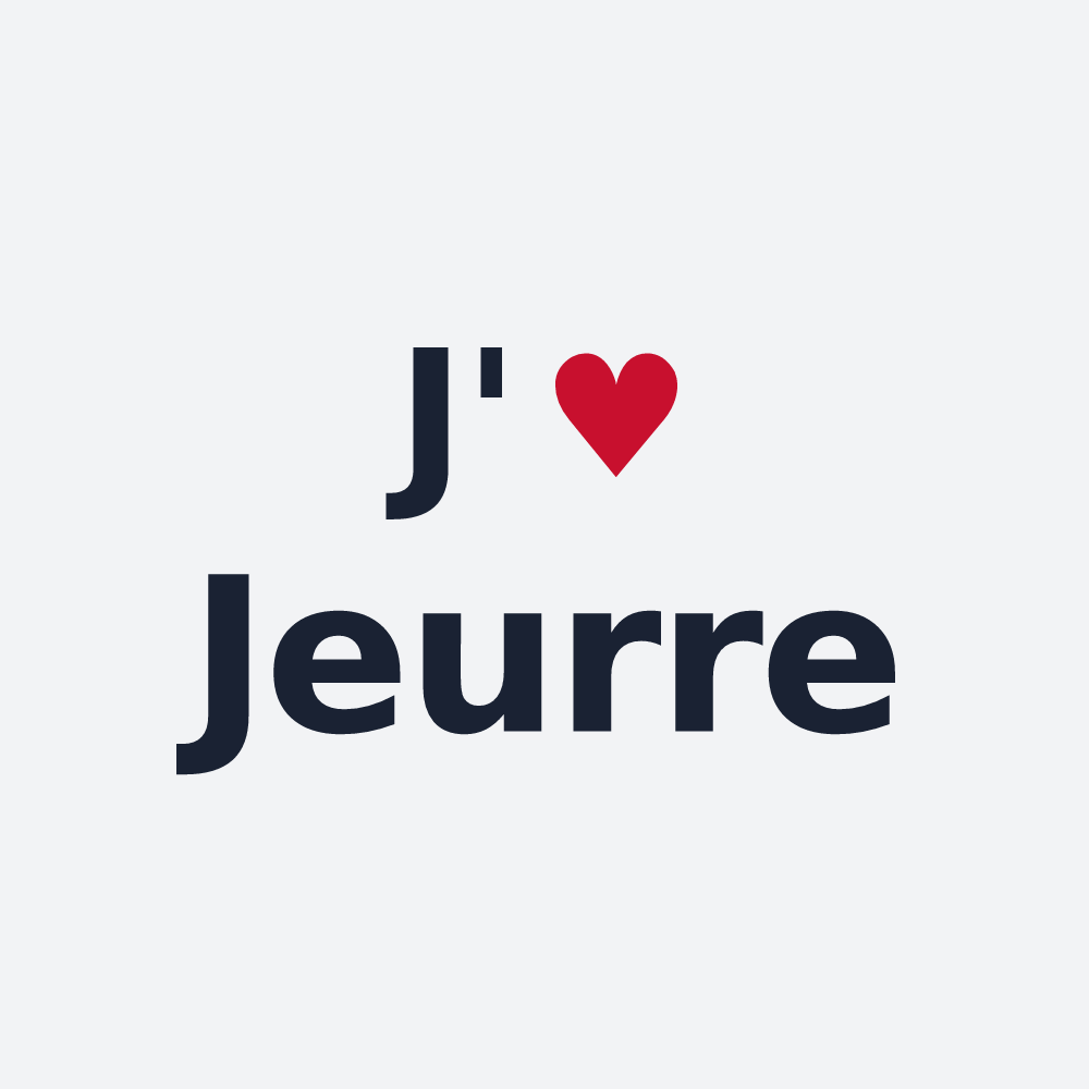 Poster personnalisé Jeurre — design J'aime Jeurre