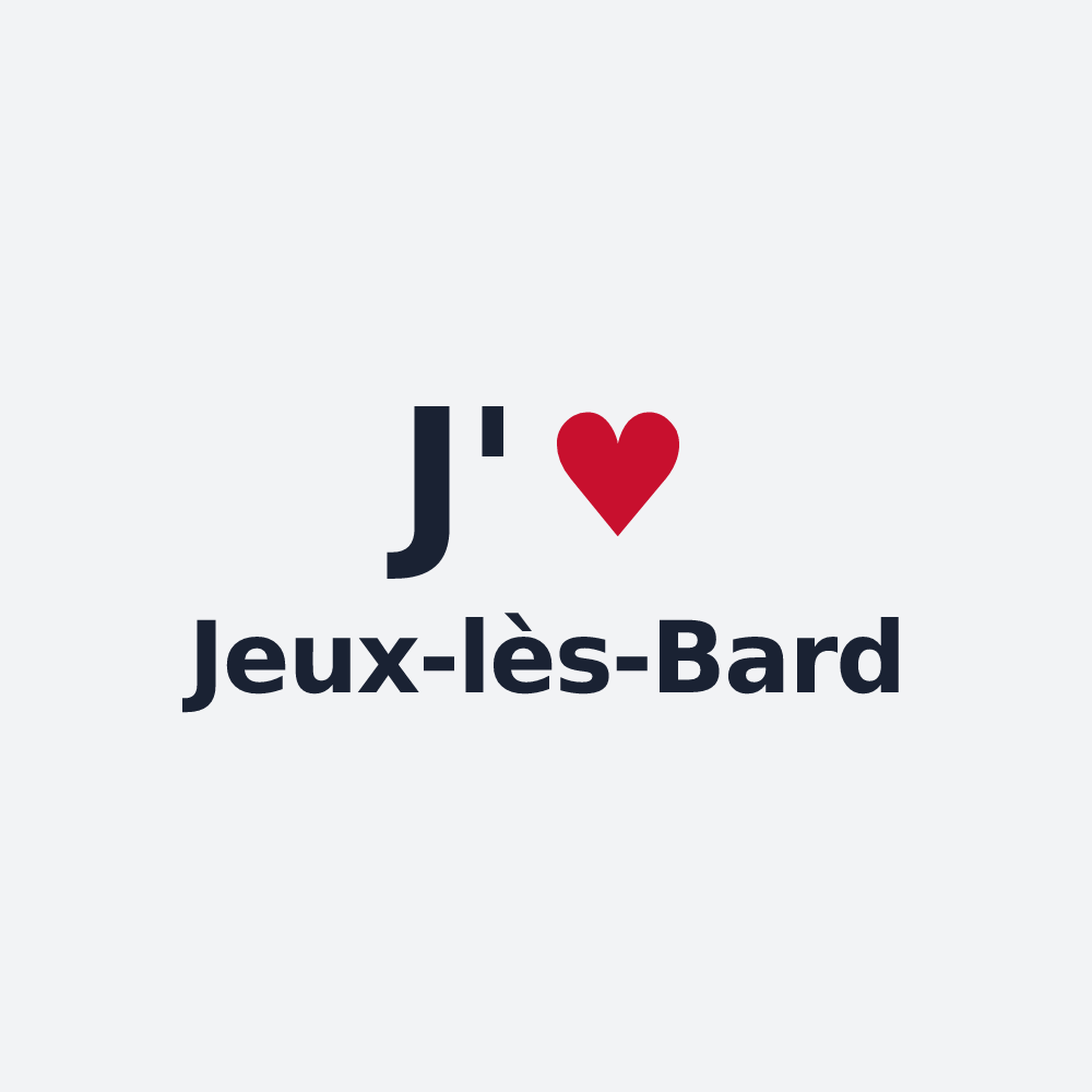 Poster personnalisé Jeux-lès-Bard — design J'aime Jeux-lès-Bard