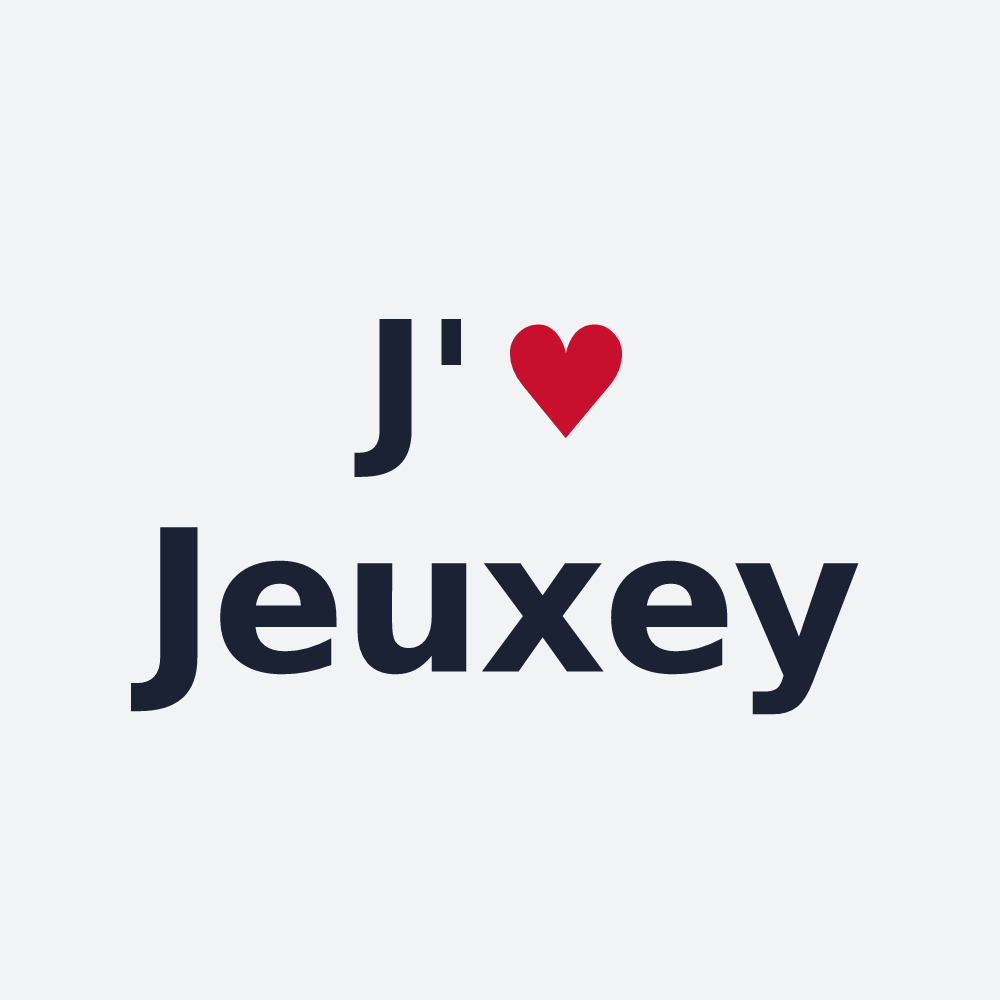 Poster personnalisé Jeuxey — design J'aime Jeuxey