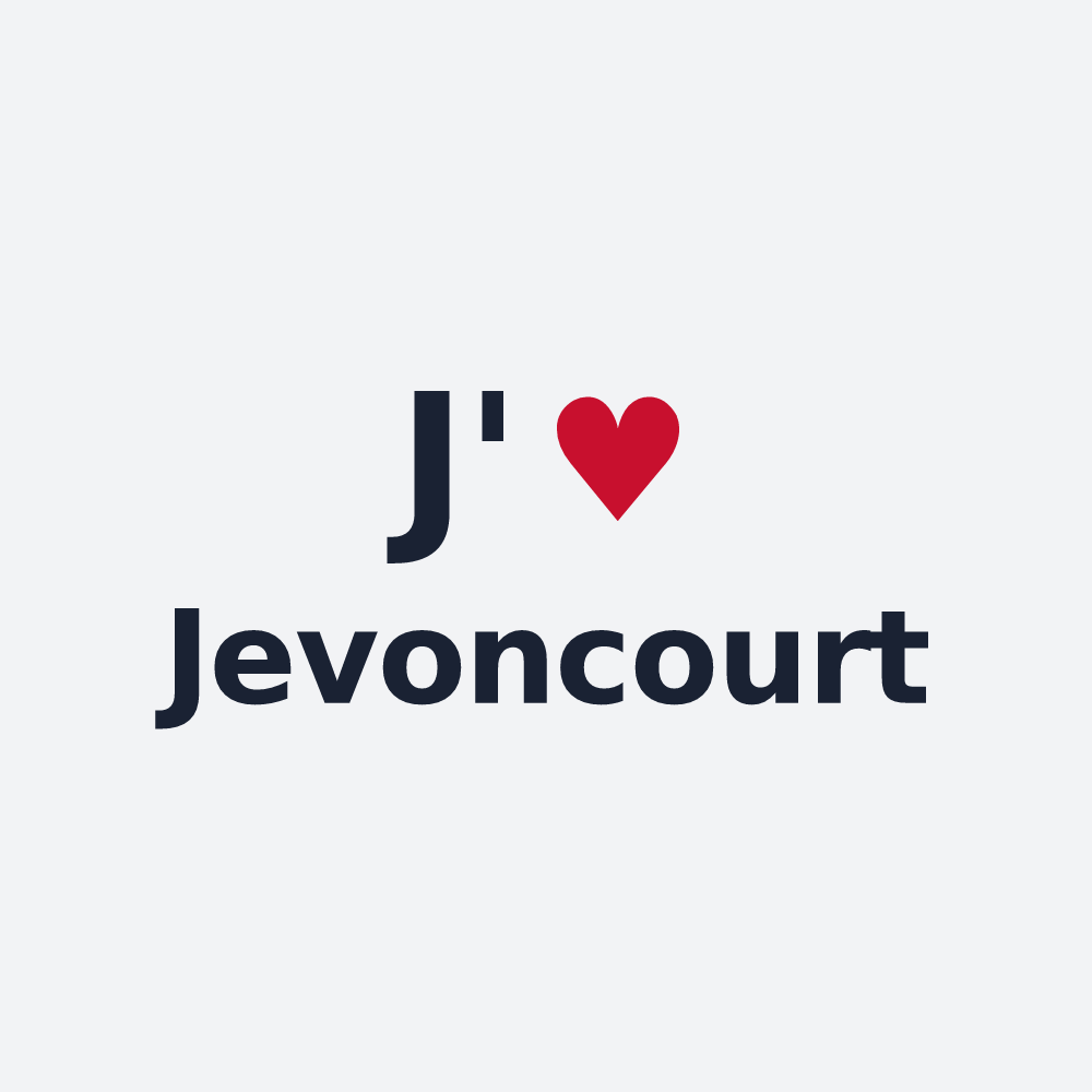 Poster personnalisé Jevoncourt — design J'aime Jevoncourt