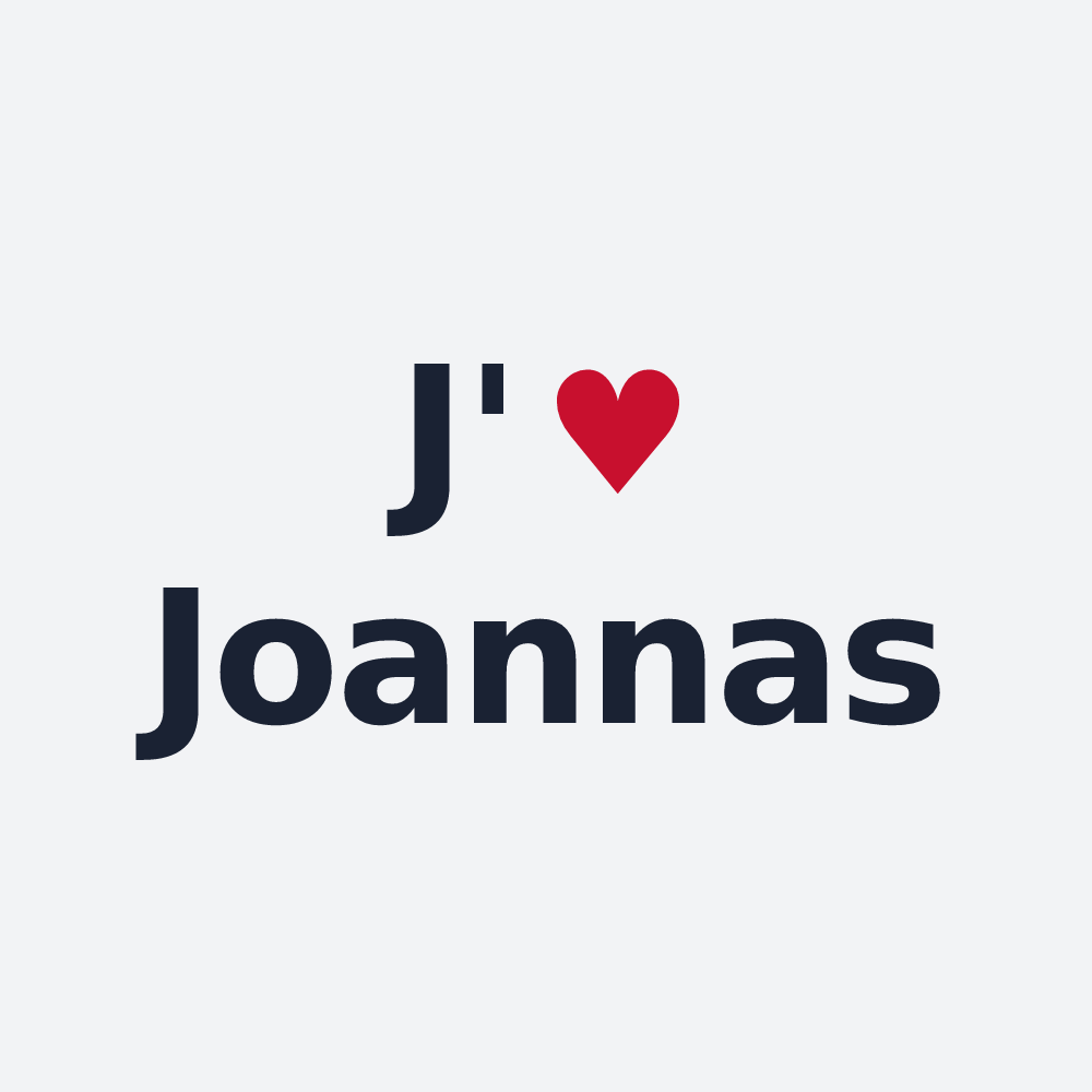 Poster personnalisé Joannas — design J'aime Joannas