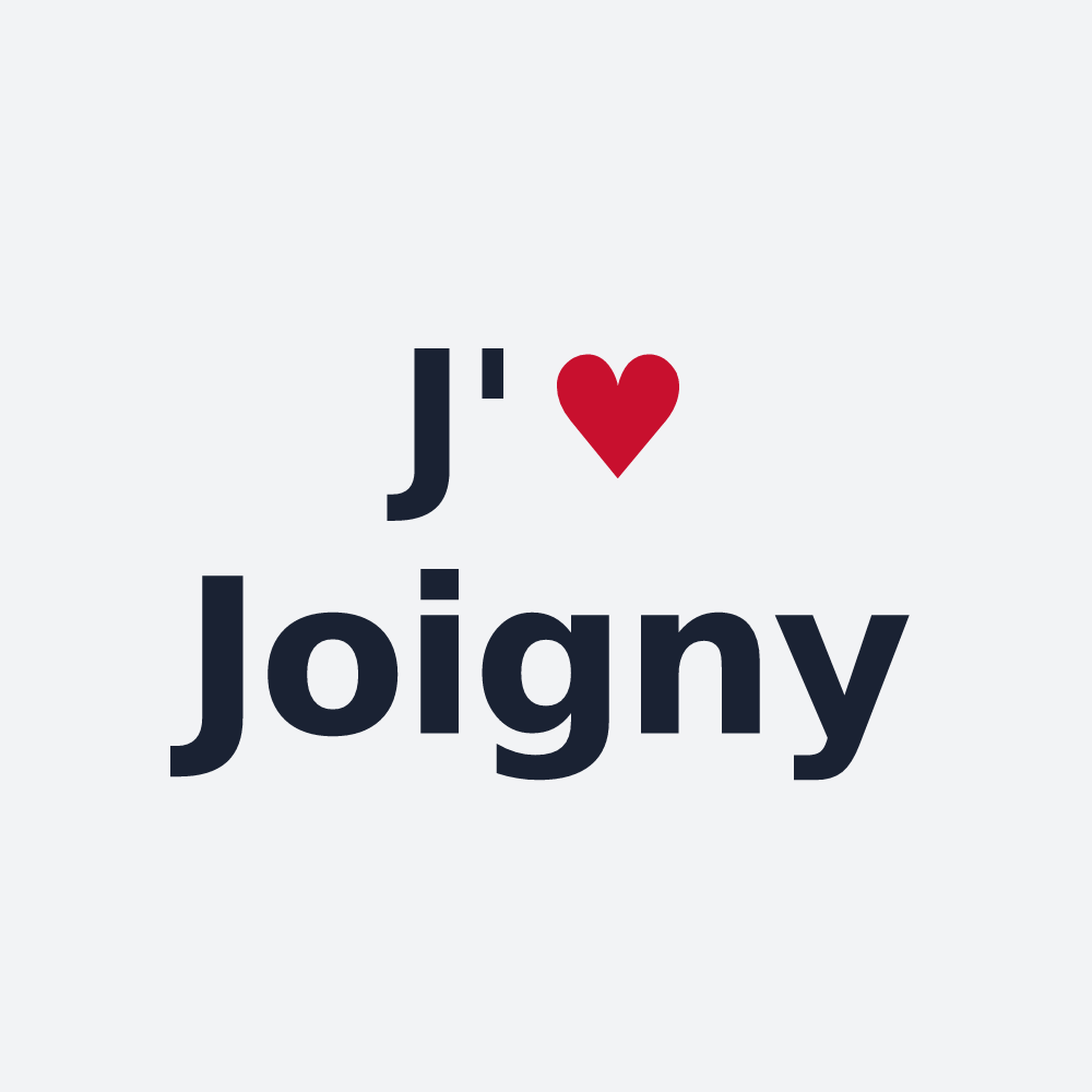 Poster personnalisé Joigny — design « J'aime Joigny » imprimé sur le poster