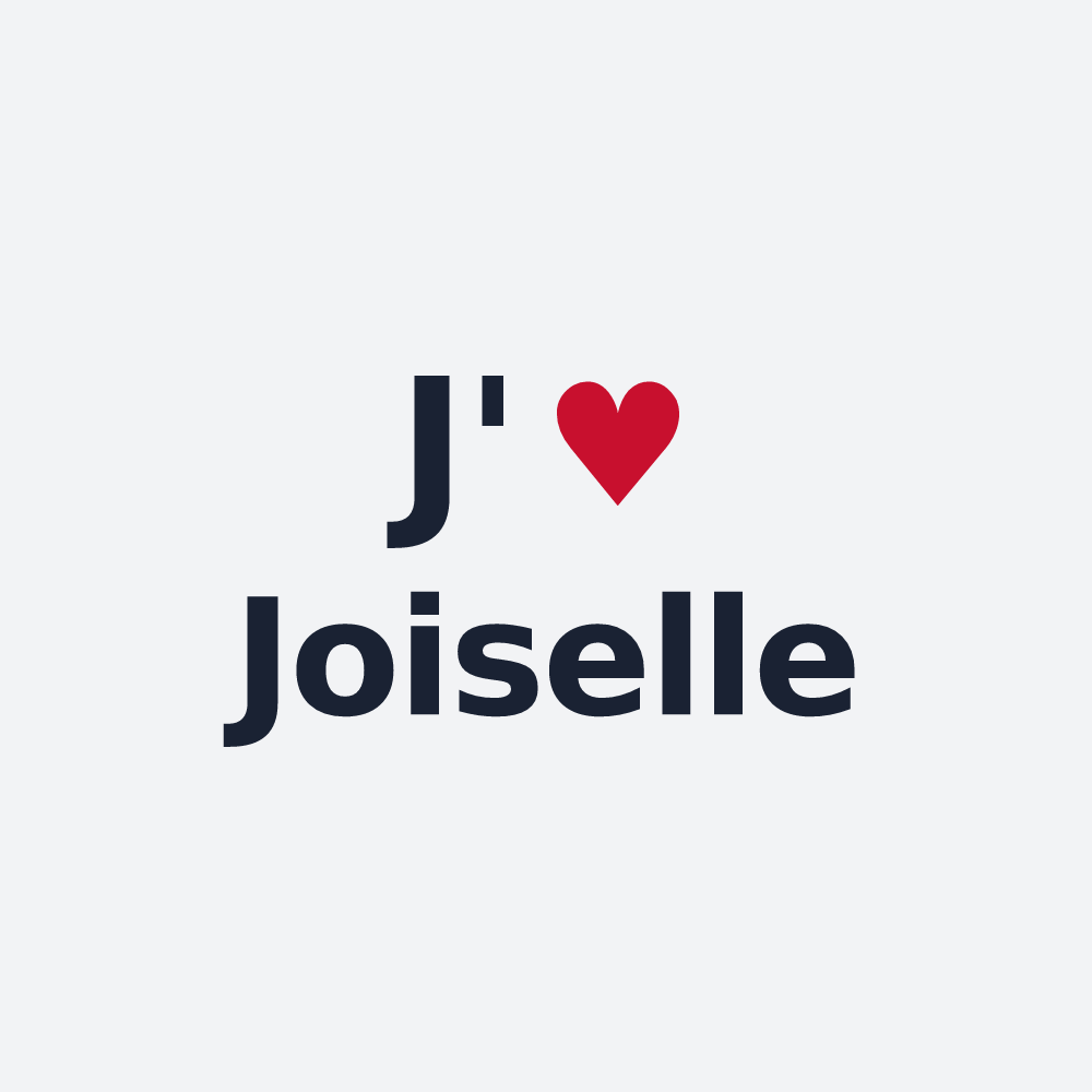 Poster personnalisé Joiselle — design « J'aime Joiselle » imprimé sur le poster