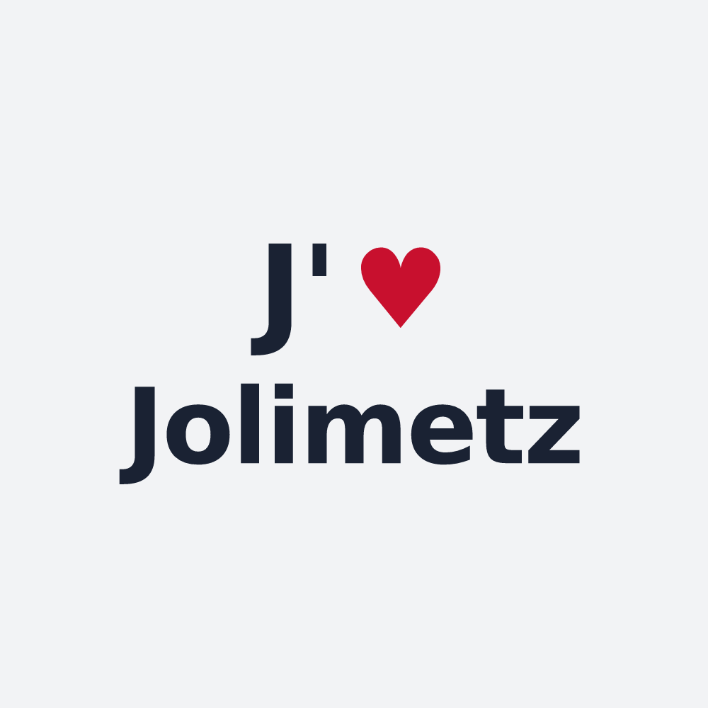 Poster personnalisé Jolimetz — design « J'aime Jolimetz » imprimé sur le poster