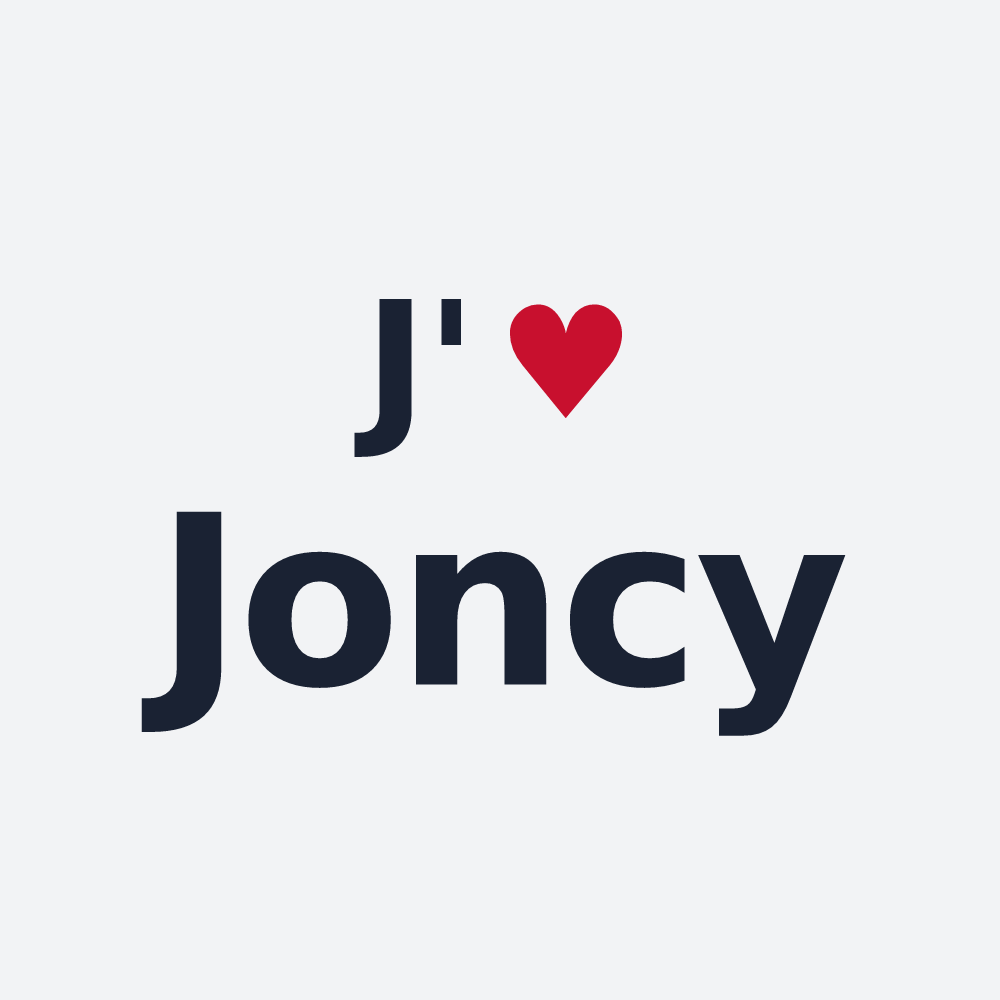 Poster personnalisé Joncy — design J'aime Joncy