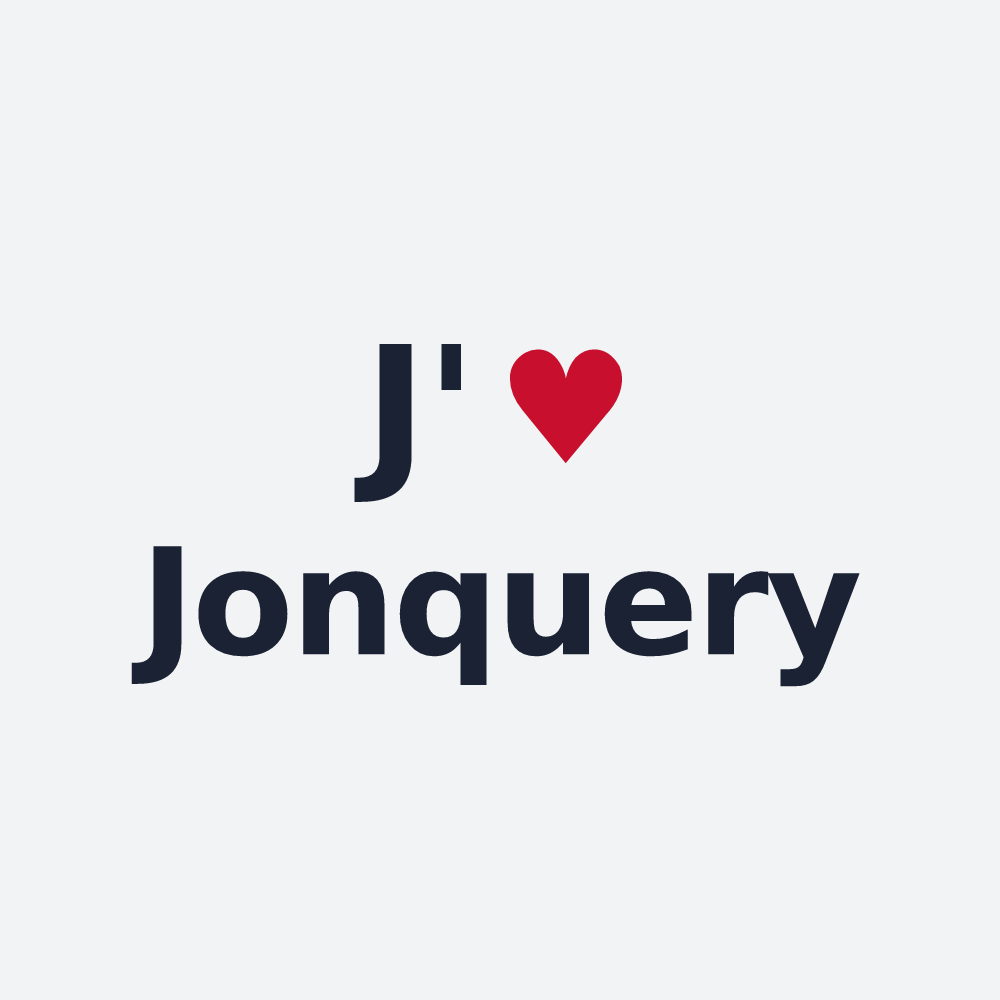 Poster personnalisé Jonquery — design J'aime Jonquery