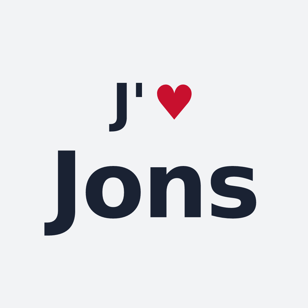 Poster personnalisé Jons — design J'aime Jons