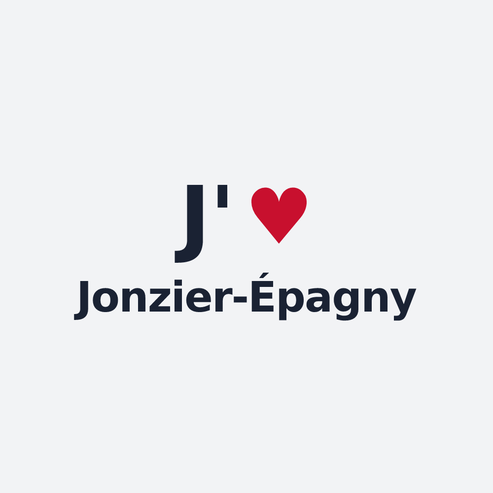 Poster personnalisé Jonzier-Épagny — design J'aime Jonzier-Épagny