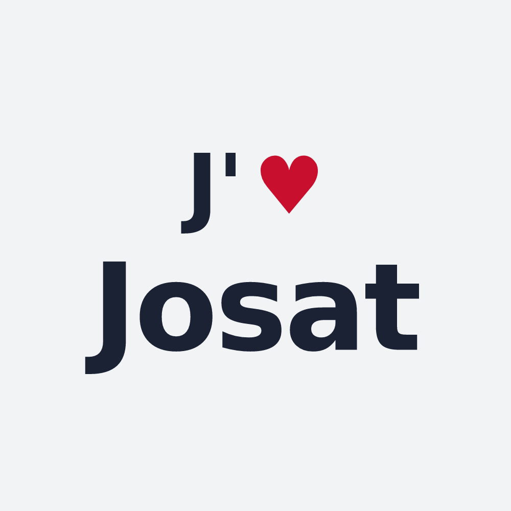 Poster personnalisé Josat — design J'aime Josat