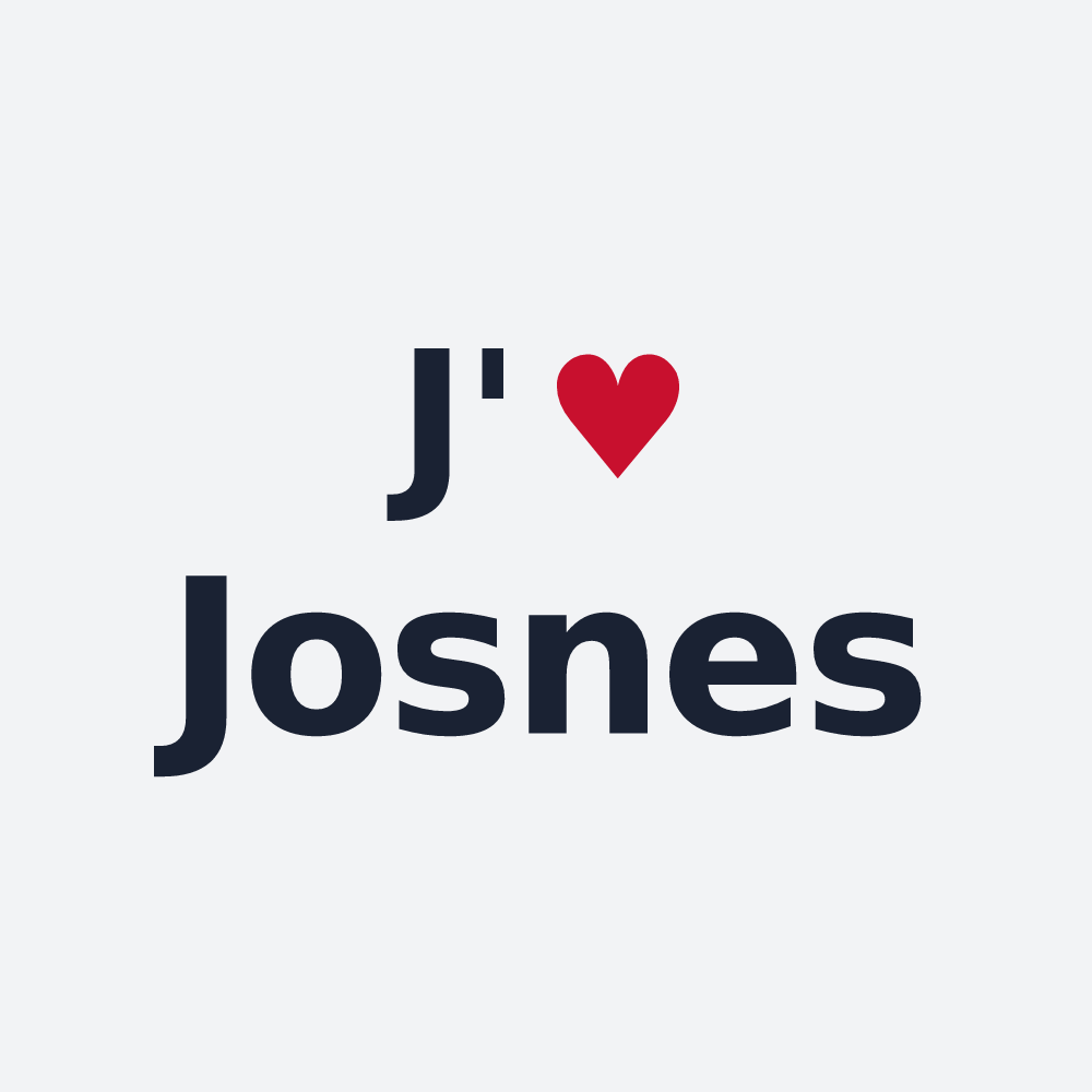 Poster personnalisé Josnes — design J'aime Josnes