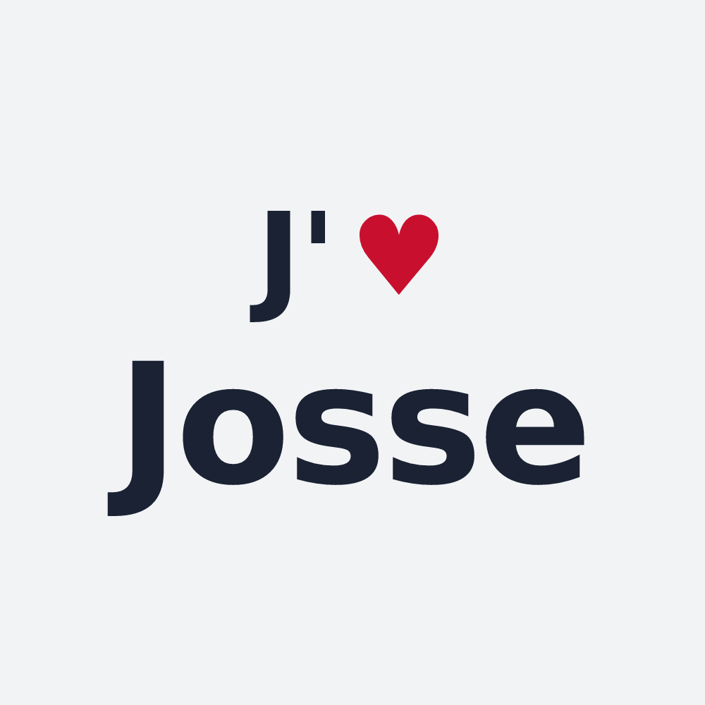 Poster personnalisé Josse — design J'aime Josse