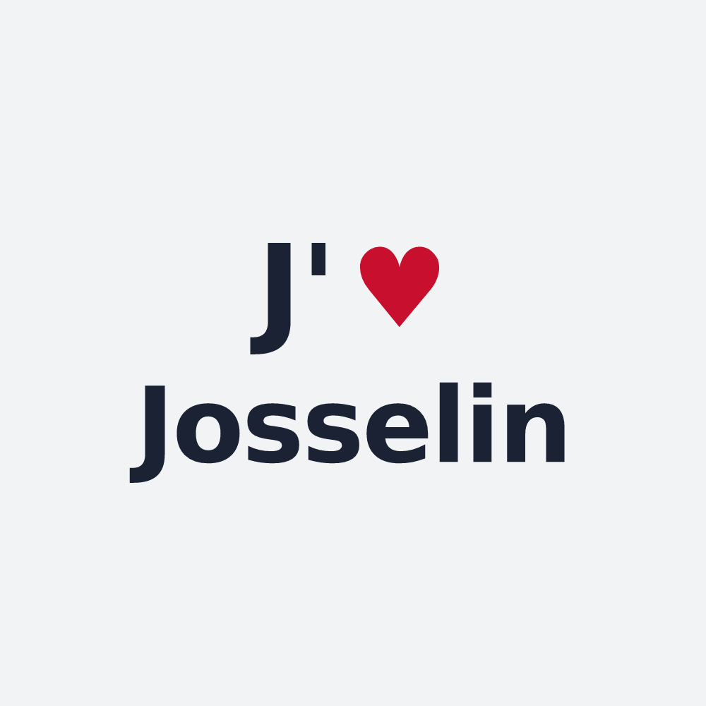 Poster personnalisé Josselin — design J'aime Josselin