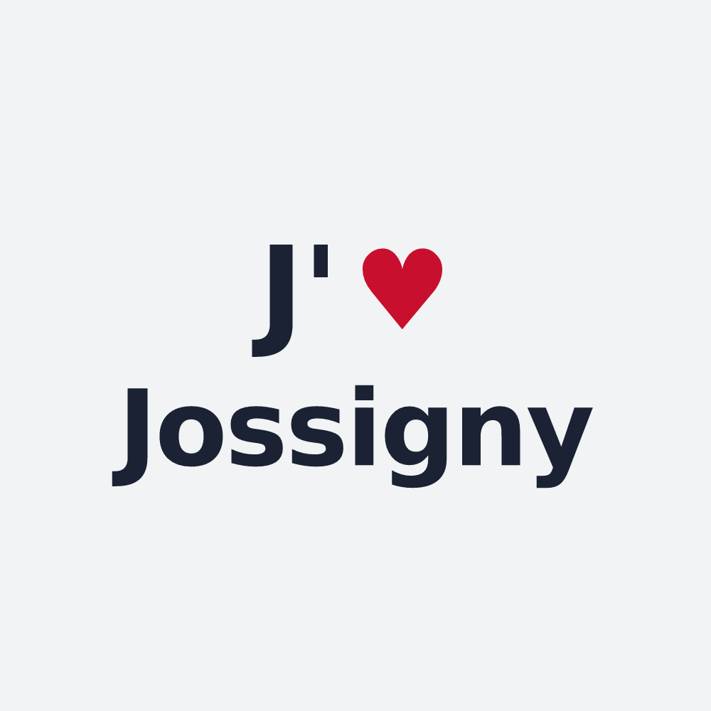 Poster personnalisé Jossigny — design « J'aime Jossigny » imprimé sur le poster