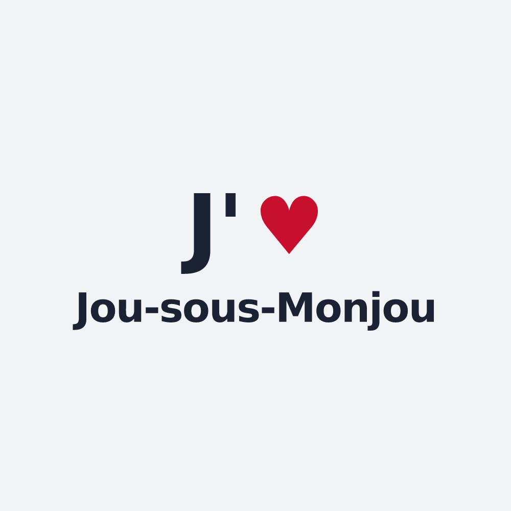 Poster personnalisé Jou-sous-Monjou — design J'aime Jou-sous-Monjou