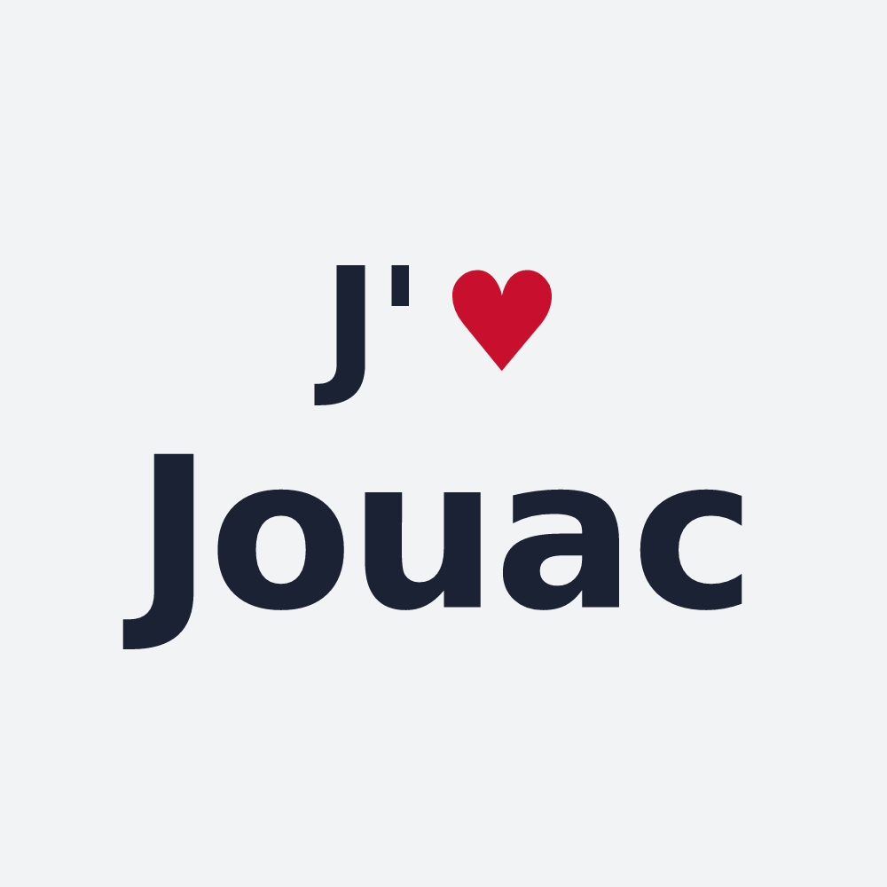 Poster personnalisé Jouac — design « J'aime Jouac » imprimé sur le poster