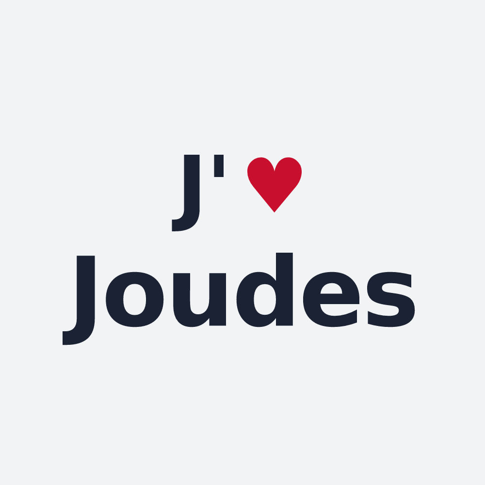 Poster personnalisé Joudes — design « J'aime Joudes » imprimé sur le poster