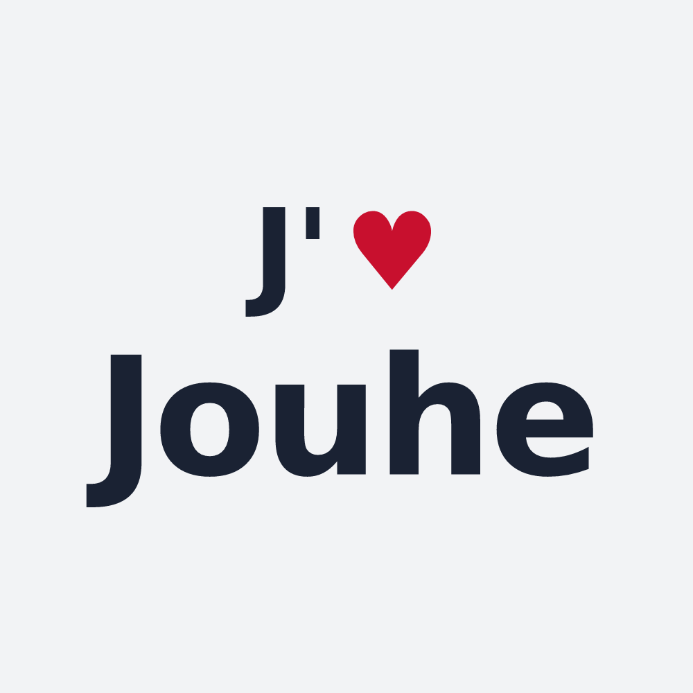 Poster personnalisé Jouhe — design « J'aime Jouhe » imprimé sur le poster