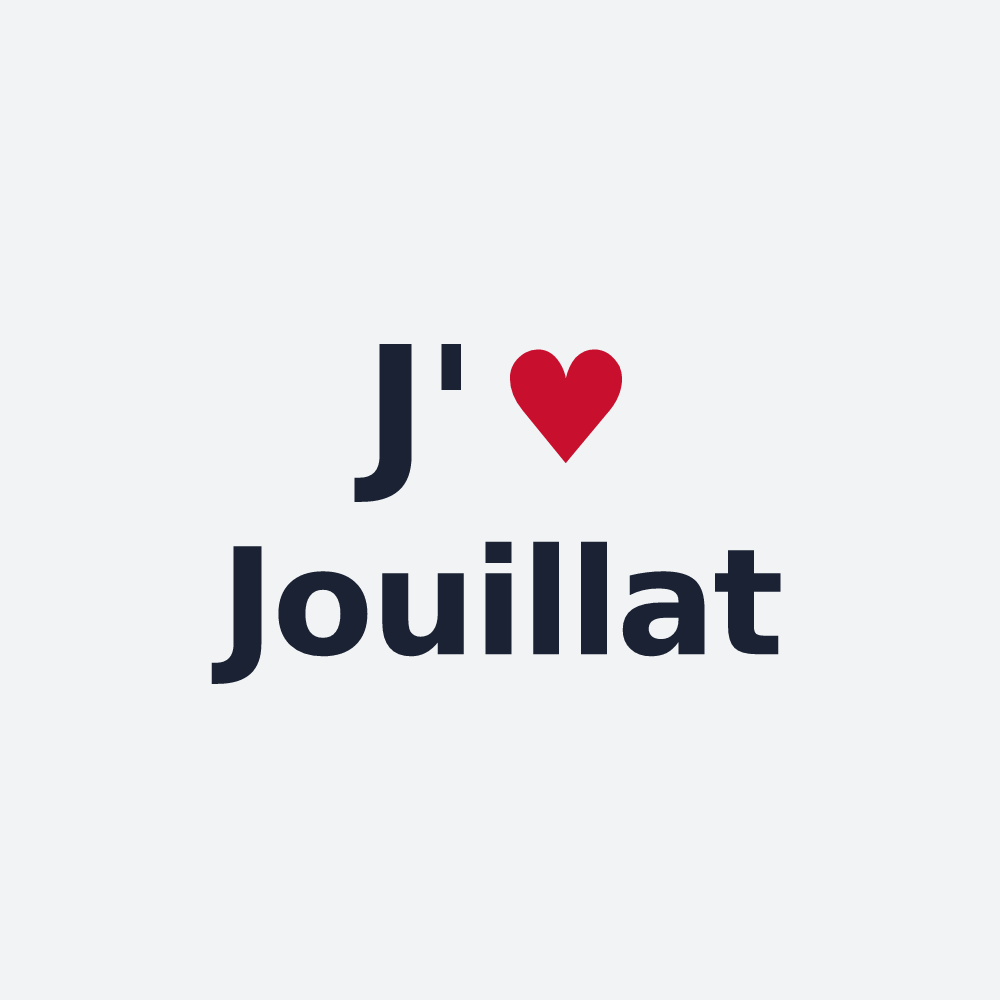 Poster personnalisé Jouillat — design J'aime Jouillat
